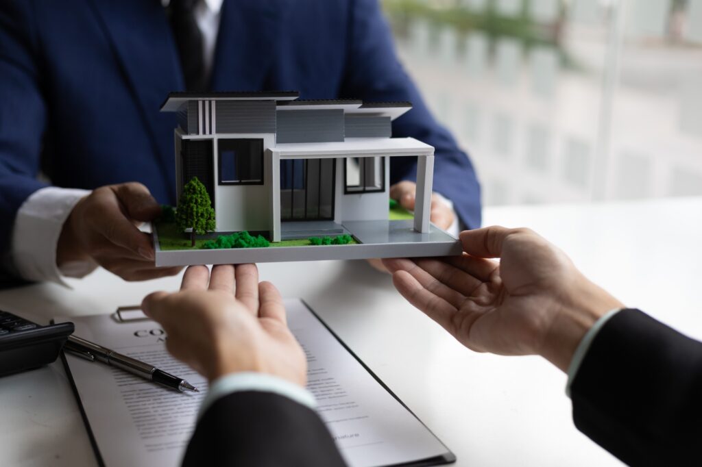 Real estate inheritance concept and contract agreement.